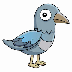 cartoon bird on white background