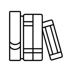 Stack of books vector illustration for education library and literature concept line art design