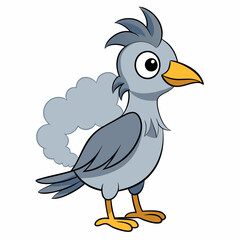 cartoon bird on a white background