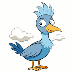 cartoon duck with blue eyes