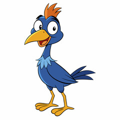vector illustration of cartoon bird