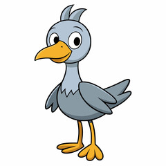 illustration of a cartoon duck