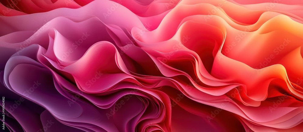 Poster abstract colorful flowing shapes. background image