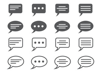 message icon or logo isolated sign symbol.Comment icon speech bubble symbol. Speech bubble collection. vector illustration eps 10