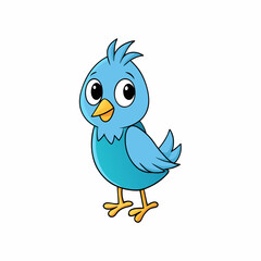 blue bird cartoon