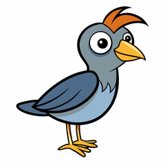 bird, cartoon, animal, illustration, vector, duck, chicken, nature, funny, cute, feather, beak, blue, isolated, wild, wing, wildlife, character, happy, white, hen, icon