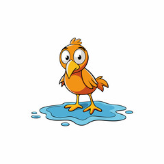 bird, cartoon, animal, vector, illustration, blue, chicken, twitter, cute, fun, character, funny, happy, beak, feather, isolated, icon, baby, art, duck, nature, comic, tweet, symbol, wing