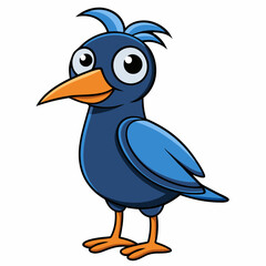 blue bird with a sign