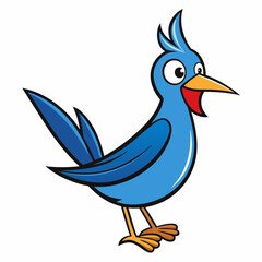 blue bird vector illustration