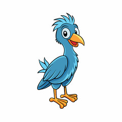 bird, animal, nature, cartoon, wildlife, beak, duck, blue, vector, cute, wild, red, puffin, isolated, white, feather, feathers, illustration, wing, chicken, mandarin, water, color