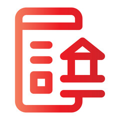 mobile banking gradient icon