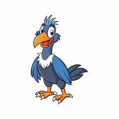 vector illustration of cartoon bird