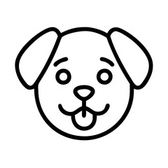 Cute puppy dog face outline vector illustration for pet lovers and animal clip art designs © IsratJahan