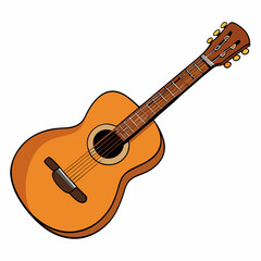 Fototapeta premium acoustic guitar isolated on white