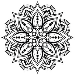 Mandala Pattern Stencil doodles sketch