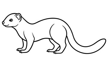 Mongoose Silhouette Line Art