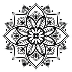 Mandala Pattern Stencil doodles sketch
