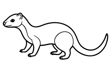 Mongoose Silhouette Line Art