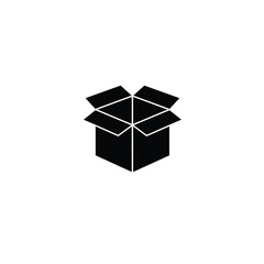 Open Cardboard Box Icon In Black Vector Illustration Simple Packaging Concept