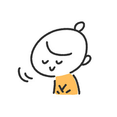 ぺこりとお辞儀をする女性・会釈・挨拶