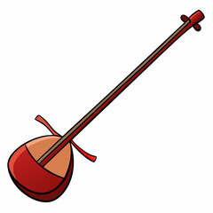 vector illustration of a red pen