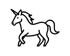 Unicorn Line Art Vector & SVG | Magical Fantasy Vector for Kids Crafts, Nursery Decor & Whimsical Design