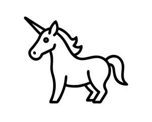 Unicorn Line Art Vector & SVG | Magical Fantasy Vector for Kids Crafts, Nursery Decor & Whimsical Design