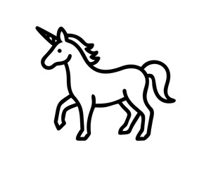 Unicorn Line Art Vector & SVG | Magical Fantasy Vector for Kids Crafts, Nursery Decor & Whimsical Design
