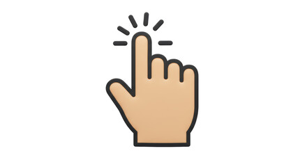 Isolated Clicking Hand Icon