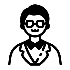 cA linear style icon of a professor 
