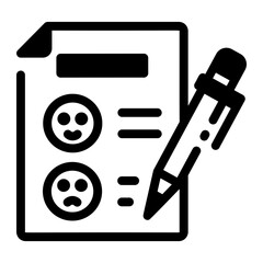 A linear style icon depicting feedback 
