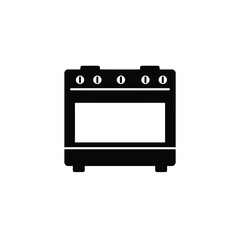 Kitchen Appliance Silhouette Of A Modern Oven For Cooking And Baking