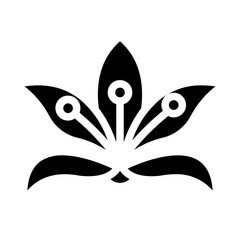 Lily flower glyph icon