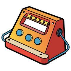 vector illustration of a retro radio