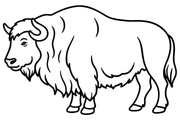 Musk Ox Outline Design