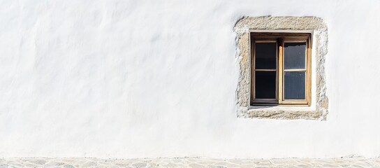 Simple Whitewashed Wall with a Single Window (1)