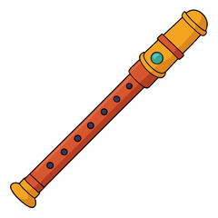 flute isolated on white background