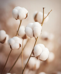 visually appealing depiction of cotton bolls, highlighting their texture and natural elegance against a minimalist background.