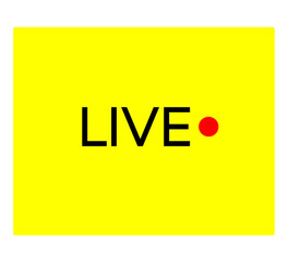Live streaming icon. Video live broadcasting for blog, television, movies, shows, news and various video content. Live streaming red buttons stock vector, symbol illustration59.ai