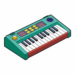 Fototapeta premium piano keys on white background