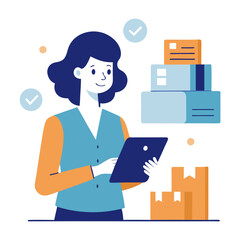 Fototapeta premium business woman working in office