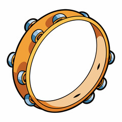 Obraz premium vector illustration of a wooden drum