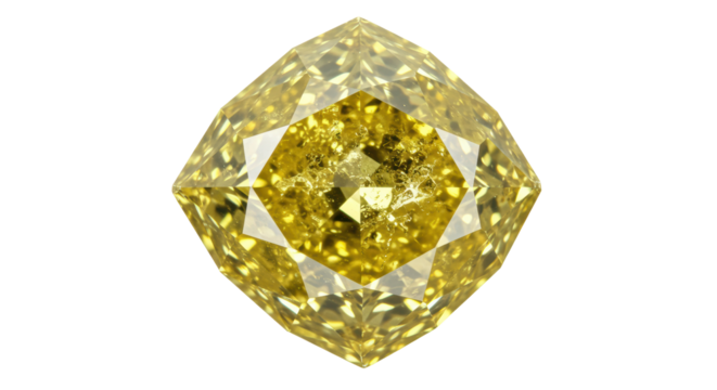 Isolated Yellow Diamond
