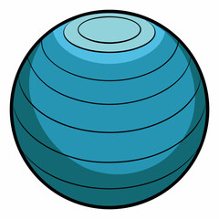 vector illustration of a blue ball