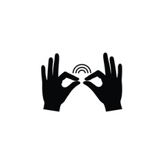 Hands Creating Rainbow Minimalist Illustration Vector Graphic Design Element Template