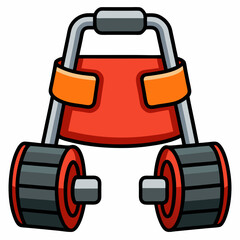 dumbbell on a white background