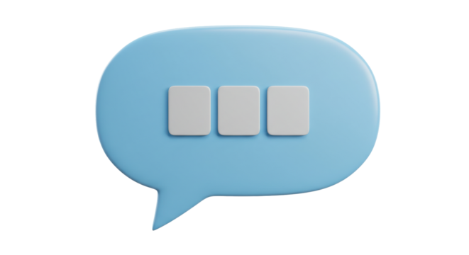 Isolated Blue Speech Bubble