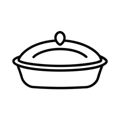 Outline of Cooling Rack for Baking on White