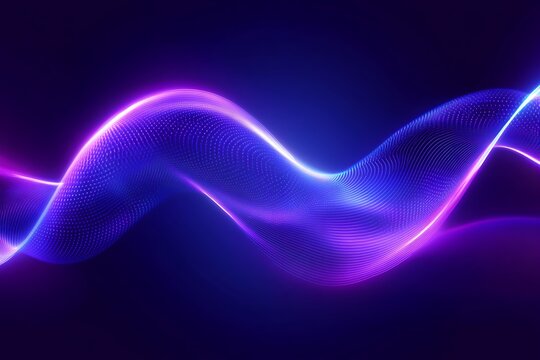 Generative AI illustration of colorful abstract background with pink and blue multicolored wavy surfaces - Powered by Adobe