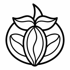 Buck-bean outline icon on white background